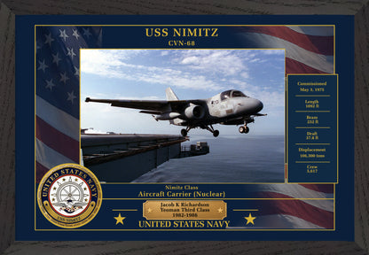 USS Nimitz CVN-68 Framed Patriotic Photo