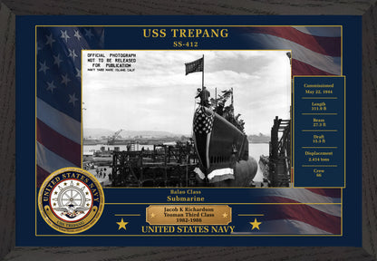 USS Trepang SS-412 Framed Patriotic Photo
