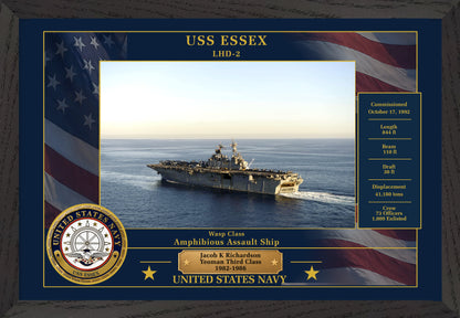 USS Essex LHD-2 Framed Patriotic Photo