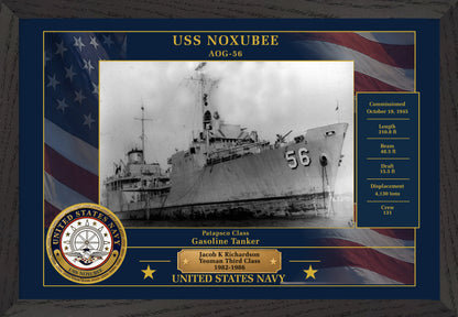 USS Noxubee AOG-56 Framed Patriotic Photo