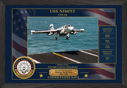 USS Nimitz CVN-68 Framed Patriotic Photo