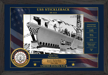 USS Stickleback SS-415 Framed Patriotic Photo