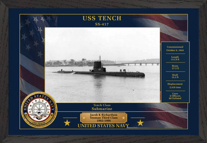 USS Tench SS-417 Framed Patriotic Photo