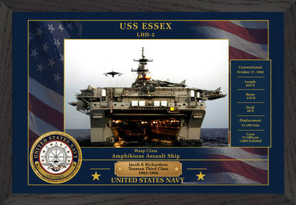 USS Essex LHD-2 Framed Patriotic Photo