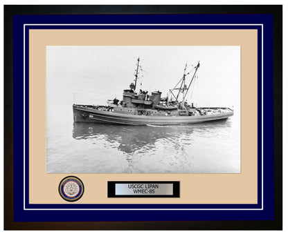 USCGC LIPAN WMEC 85 Framed Coast Guard Ship Photo Blue 61WMEC85