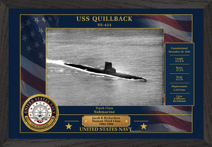 USS Quillback SS-424 Framed Patriotic Photo