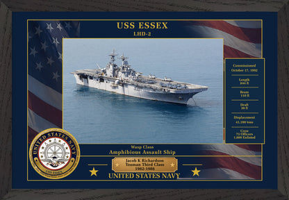 USS Essex LHD-2 Framed Patriotic Photo