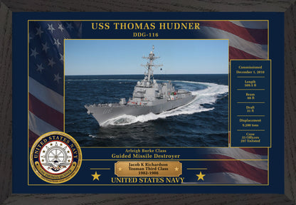 USS Thomas Hudner DDG-116 Framed Patriotic Photo