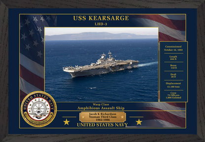 USS Kearsarge LHD-3 Framed Patriotic Photo