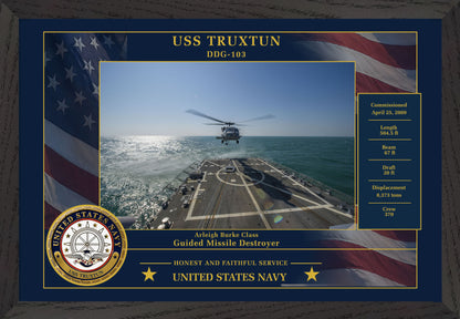 USS Truxtun DDG-103 Framed Patriotic Photo