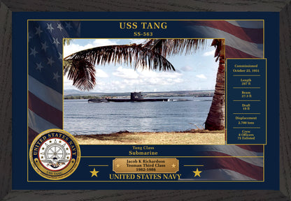 USS Tang SS-563 Framed Patriotic Photo
