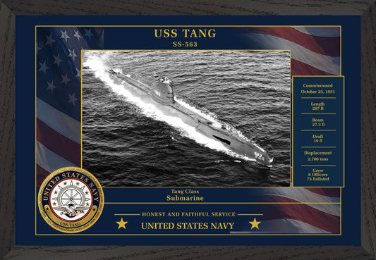 USS Tang SS-563 Framed Patriotic Photo