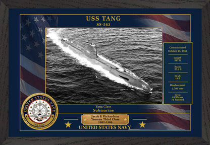 USS Tang SS-563 Framed Patriotic Photo