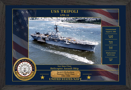 USS Tripoli LPH-10 Framed Patriotic Photo