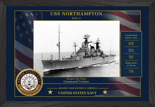 USS Northampton CLC-1 Framed Patriotic Photo