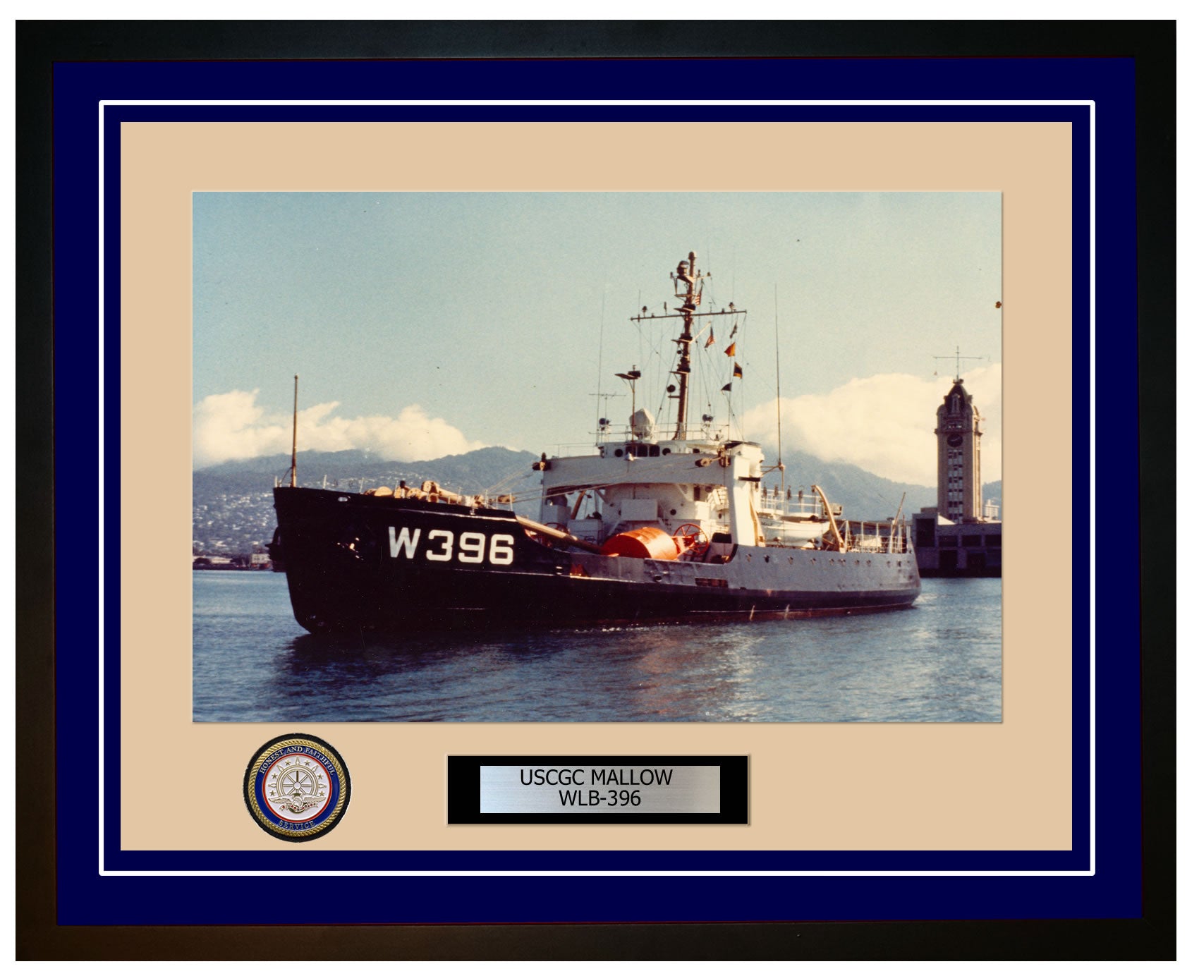 USCGC MALLOW WLB 396 Framed Coast Guard Ship Photo Blue 64WLB396