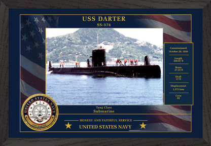 USS Darter SS-576 Framed Patriotic Photo