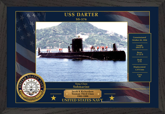 USS Darter SS-576 Framed Patriotic Photo