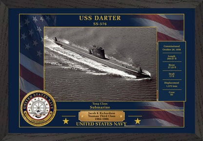 USS Darter SS-576 Framed Patriotic Photo