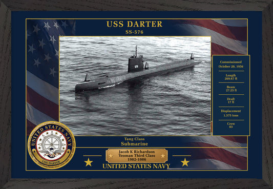 USS Darter SS-576 Framed Patriotic Photo
