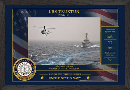 USS Truxtun DDG-103 Framed Patriotic Photo