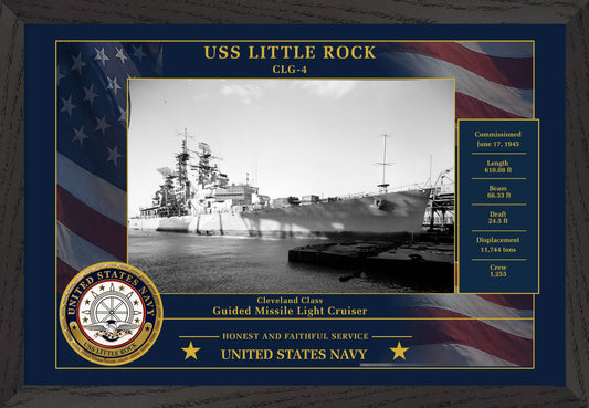 USS Little Rock CLG-4 Framed Patriotic Photo