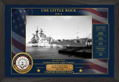 USS Little Rock CLG-4 Framed Patriotic Photo