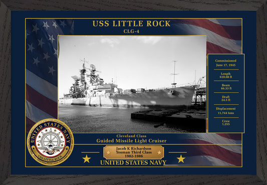 USS Little Rock CLG-4 Framed Patriotic Photo