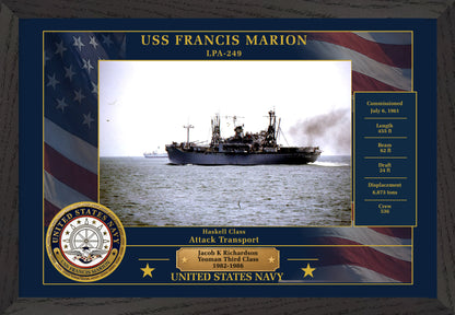 USS Francis Marion LPA-249 Framed Patriotic Photo