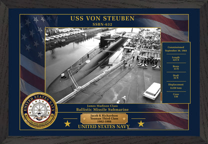 USS Von Steuben SSBN-632 Framed Patriotic Photo