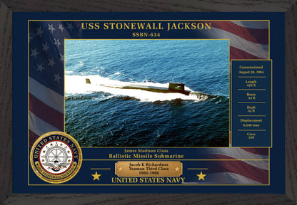 USS Stonewall Jackson SSBN-634 Framed Patriotic Photo