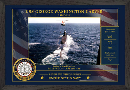 USS George Washington Carver SSBN-656 Framed Patriotic Photo