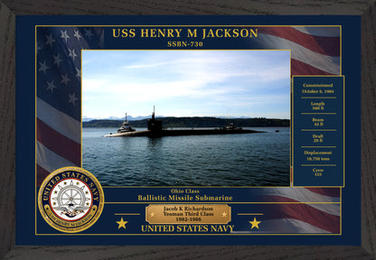 USS Henry M Jackson SSBN-730 Framed Patriotic Photo