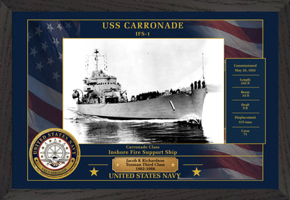 USS Carronade IFS-1 Framed Patriotic Photo