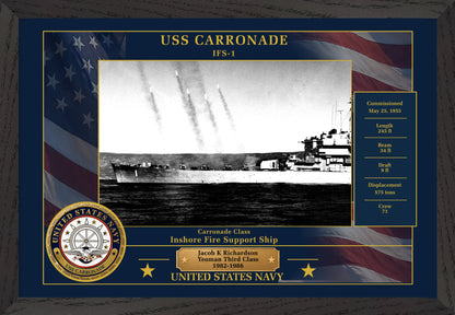 USS Carronade IFS-1 Framed Patriotic Photo