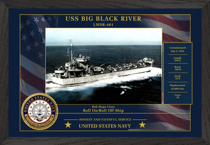 USS Big Black River LMSR-401 Framed Patriotic Photo