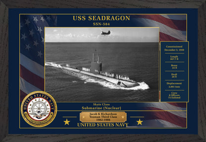 USS Seadragon SSN-584 Framed Patriotic Photo