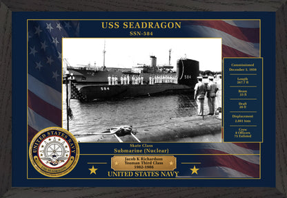 USS Seadragon SSN-584 Framed Patriotic Photo