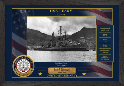 USS Leary DD-879 Framed Patriotic Photo