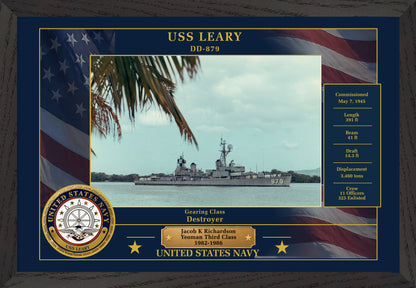 USS Leary DD-879 Framed Patriotic Photo