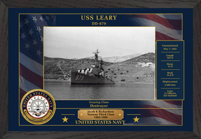 USS Leary DD-879 Framed Patriotic Photo