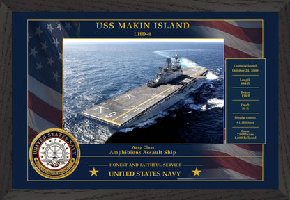 USS Makin Island LHD-8 Framed Patriotic Photo