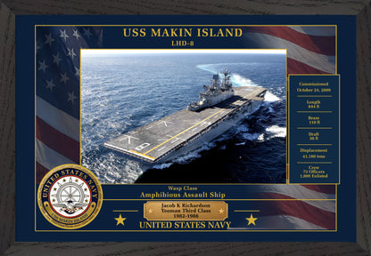 USS Makin Island LHD-8 Framed Patriotic Photo