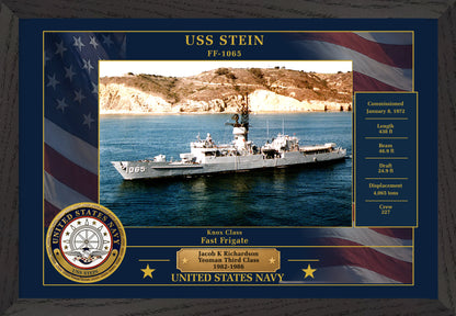 USS Stein FF-1065 Framed Patriotic Photo