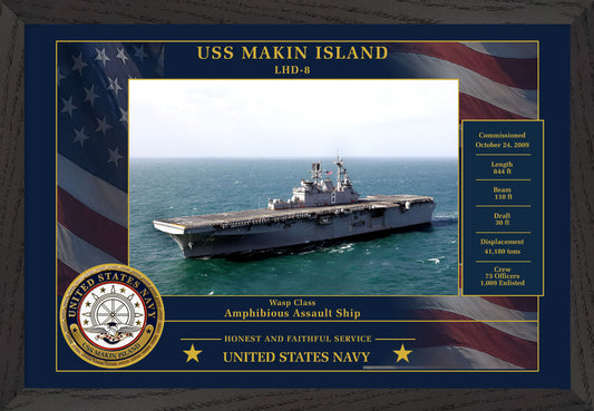 USS Makin Island LHD-8 Framed Patriotic Photo
