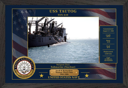 USS Tautog SSN-639 Framed Patriotic Photo