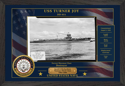 USS Turner Joy DD-951 Framed Patriotic Photo