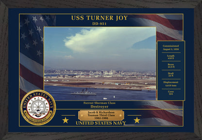 USS Turner Joy DD-951 Framed Patriotic Photo