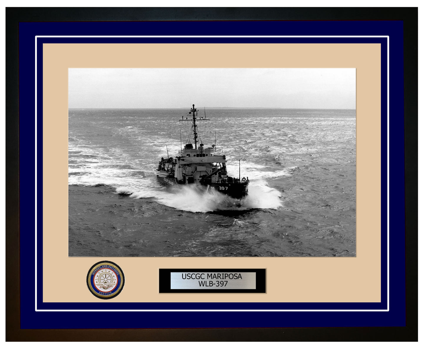 USCGC MARIPOSA WLB 397 Framed Coast Guard Ship Photo Blue 71WLB397