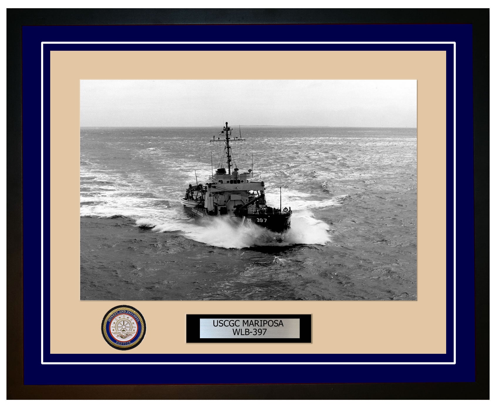 USCGC MARIPOSA WLB 397 Framed Coast Guard Ship Photo Blue 71WLB397